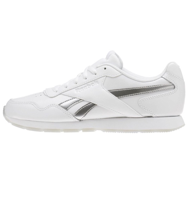 reebok white silver