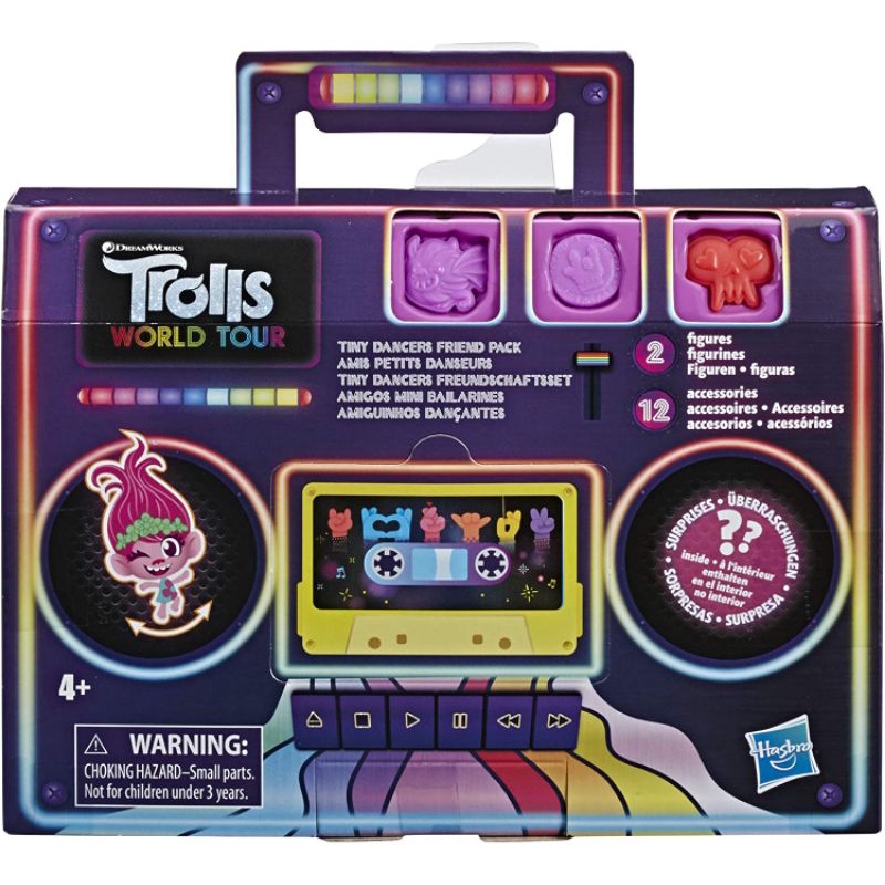 Trolls DreamWorks Tiny Dancers Friend Pack with 2 Tiny Dancers Figures, 2 Bracelets, and 10 Charms