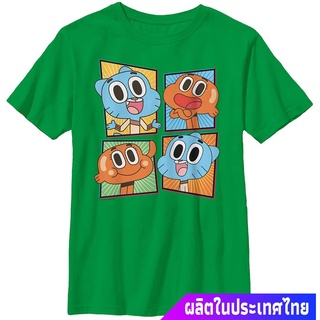 เสื้อยืดแขนสั้น Boys The Amazing World Of Gumball Brother Panels T-Shirt The Amazing World of Gumball Popular T-shirts