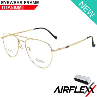 Titanium 100 % แว่นตา รุ่น AiRFLEX AF 111 สีทอง กรอบเต็ม ขาข้อต่อ วัสดุ ไทเทเนียม กรอบแว่นตา Eyeglasses