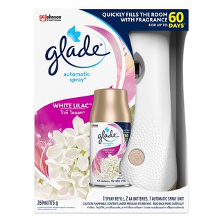 น้ำหอมปรับอากาศ เครื่องพ่นสเปรย์ GLADE กลิ่นไวท์ ไลแลค น้ำหอมปรับอากาศ ดูดความชื้น ของใช้ภายในบ้าน AUTOMATIC SPRAY GLADE