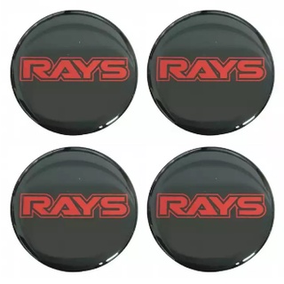 สติกเกอร์ติดดุมล้อ RAYS wheel ขนาด 42mm. 1 ชุดมี 4 ชิ้น