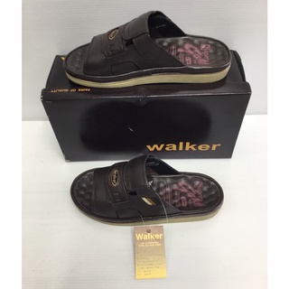 รองเท้าแตะชาย WALKERหนังแท้100%เย็บมือ พื้นรองเท้ายางดิบ(กันลื่น)(B.2.10) M2157 ***ใส่ไม่ได้ เปลี่ยนได้ สบายใจค่ะ***