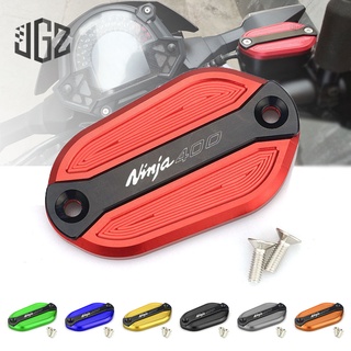 ฝาครอบถังน้ำมันอลูมิเนียมสำหรับ for Kawasaki Ninja 400 2017 2018 2019 2020 2021 Motorcycle Front Brake Reservoir Fluid Cover