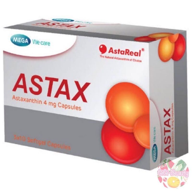 Mega We Care Astax 4 mg เมก้า วีแคร์ แอสแทกซ์ 30 แคปซูล แอสตาแซนธิน 4 mg