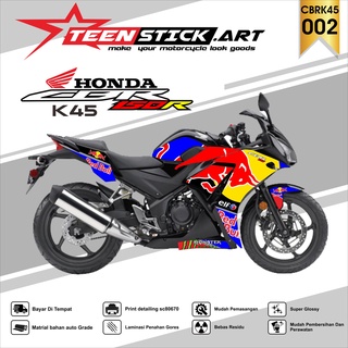 สติกเกอร์ไวนิลใส โครเมี่ยม โฮโลแกรม ป้องกันรังสียูวี สําหรับ HONDA CBR K45 REDBULL 002 CBR K45