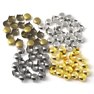 100pcs Dome Studs Claw Rivets Handmade Leather Crafts DIY Accessories 5mm~12mm