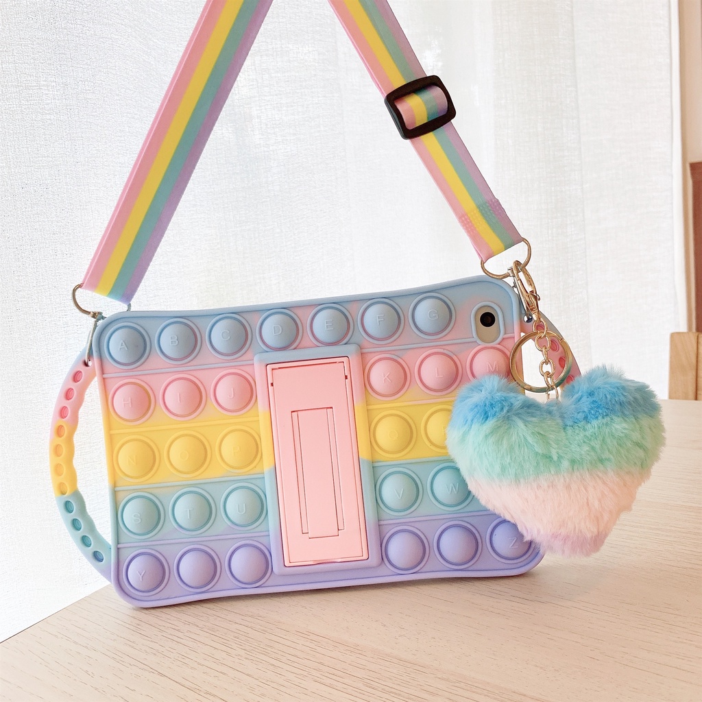 Pop It Fidget Silicon สําหรับ Lenovo Tab M8 FHD HD TB-8505F/X TB-8705F/N กันกระแทกเด็กสําหรับ Lenovo