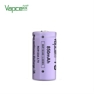 ถ่านชาร์จ Vapcell 16340 T8 850mah 3A