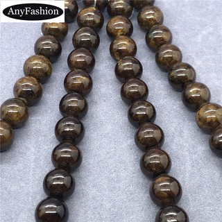 Yellow Jade Deep Brown Beads หยกสีเหลืองลึกสีน้ำตาลลูกปัด 6-12mm มิลลิเมตรรอบธรรมชาติหลวมหิน Diy สำหรับสร้อยข้อมือ