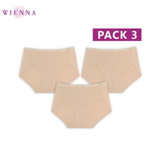 WIENNA PANTIES DU83036 DU83037 NUDE FOR ALL กางเกงชั้นใน HALF กางเกงในครึ่งตัว  สีน้ำตาล สีนู๊ด สีดำ (แพ็ค 3)