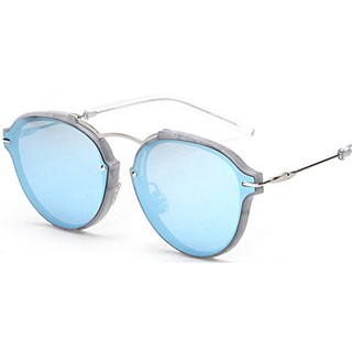GAMT Vintage Oval Sunglasses Metal Marble Round - Blue กรอบสีฟ้าลายหินอ่อน เลนส์ปรอทสีฟ้าอ่อน ของแท้ พร้อมส่ง