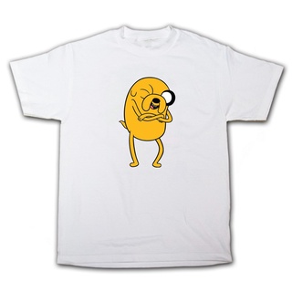 🔥 เสื้อยืดผู้ชายเสื้อยืดสําหรับผู้ชาย❖I.Anime การ์ตูนผจญภัย Time Jake The Dog Shirt (BN2) เสื้อยื ~~= 🔥