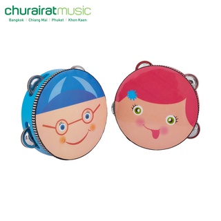 Custom Tambourine with Head (Boy/Girl) เครื่องเคาะจังหวะ by Churairat Music