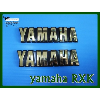 YAMAHA RXK FUEL TANK EMBLEM (LH&amp;RH) "SILVER"  // ข้อความ YAMAHA ข้างถังน้ำมันซ้าย-ขวา สีเงิน (สูง 4 ซม.) (ยาว 13 ซม.)