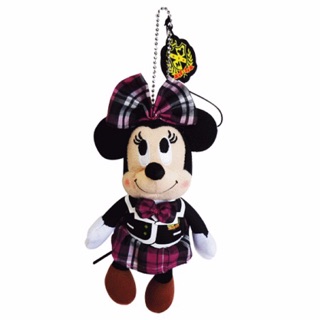 แท้ 100% จากญี่ปุ่น พวงกุญแจ มินนี่ เมาส์ Disney Minnie Mouse The After  School Pink  Plush Doll Ball Chain