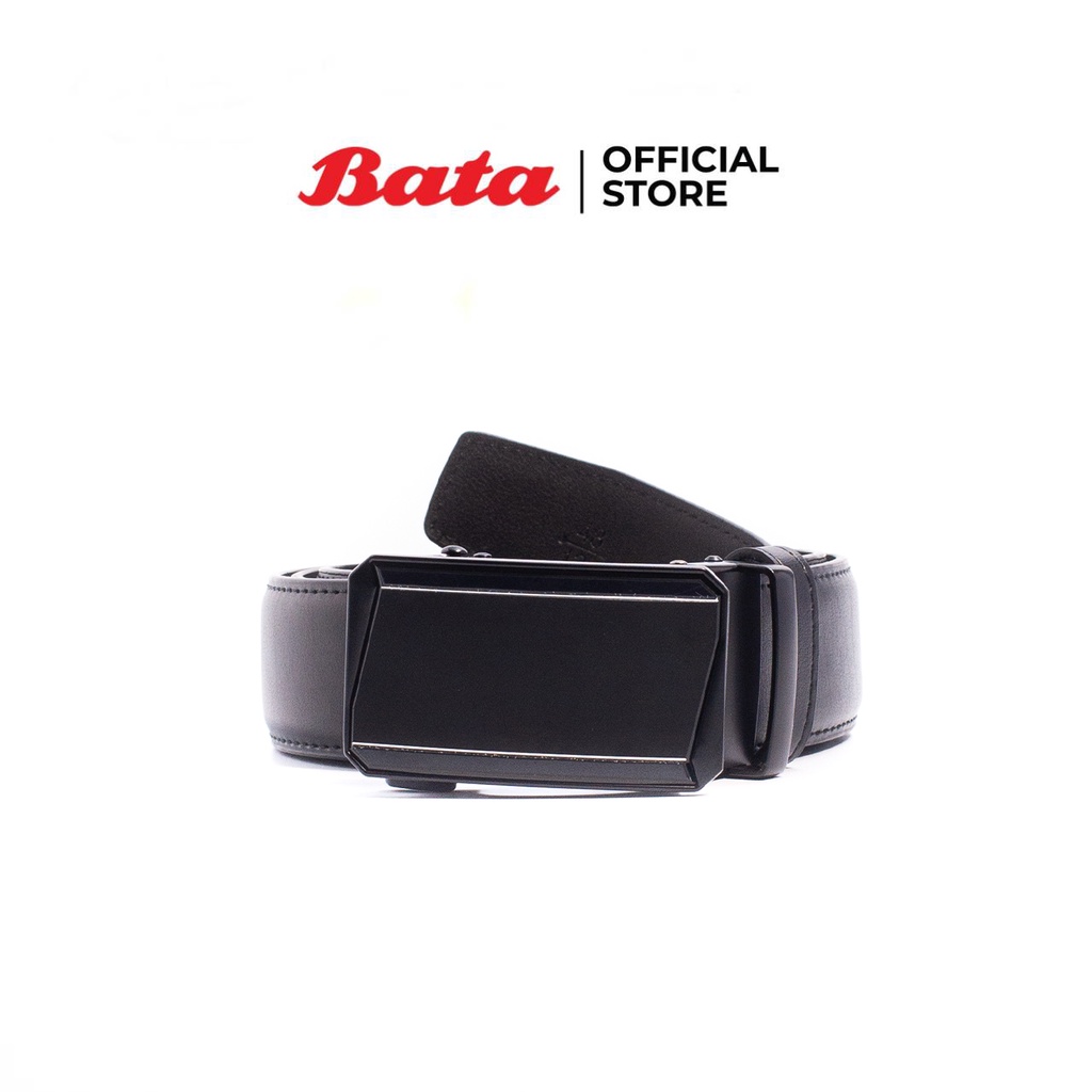 Bata บาจา เข็มขัดหนัง PU ผู้ชาย แบบธุรกิจ รุ่น Tadeo สีดำ 9946249