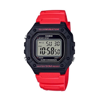 [ประกันร้าน] CASIO นาฬิกาข้อมือผู้ชาย Standard Red รุ่น W-218H-4BVDF-S