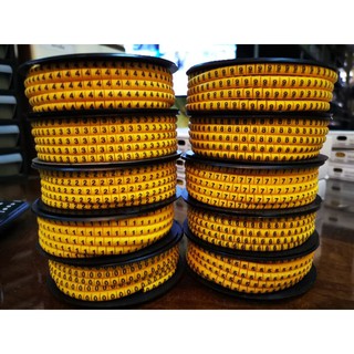 Cable​ Marker เคเบิ้ลมาร์ค​เกอร์​ 0-9 (1.5mm/2.5mm/4mm) (set100ตัว/50บาท)