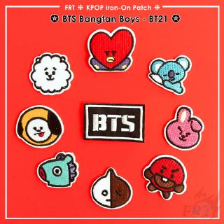 bts bangtan boys bt 21 - kpop super star แผ่นผ้าเย็บปักตกแต่งเสื้อผ้า 1 ชิ้น