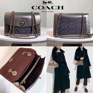 Coach Parker In Signature Canvas With Tea Rose