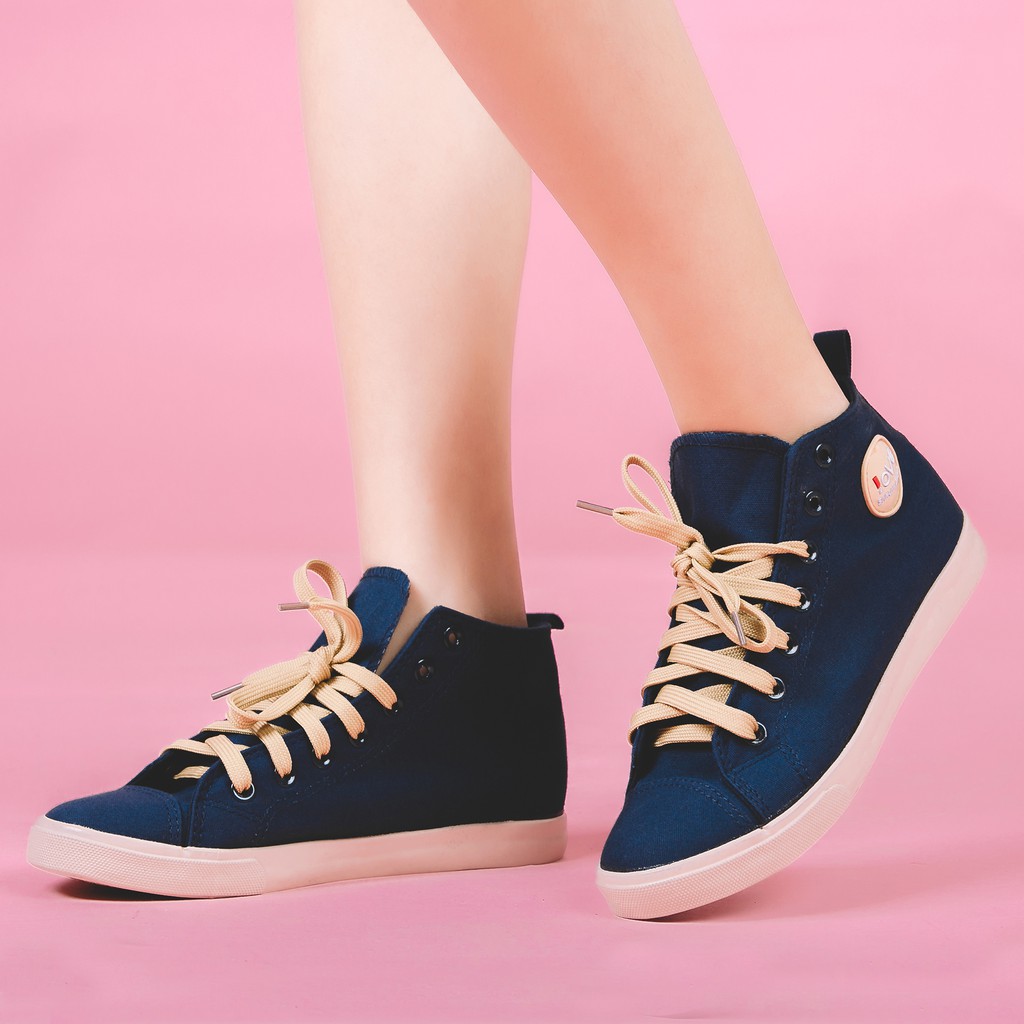 CSM322 NAVY รุ่น (สีน้ำเงิน) - รองเท้าผู้หญิง รองเท้าผ้าใบแฟชั่นเกาหลี