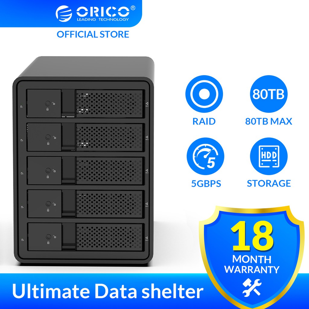 3c Digital ORICO 95 Series RAID 2/4/5 Bay 3.5 USB3.0 HDD Docking Station รองรับโหมด RAID อลูมิเนียม 