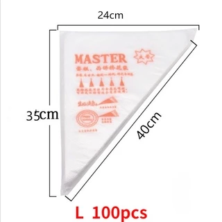 [ถูกที่สุด!] เหนียวพิเศษ ถุงบีบครีม Master เนื้อดี 100ใบ/แพค