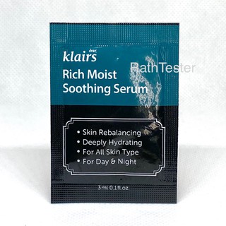 พร้อมส่ง ของแท้ 100% DEAR KLAIRS Rich Moist Soothing Serum 3ml.