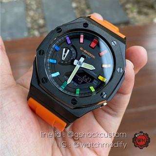 G-Shock AP Black Orange Casioak Rainbow Dial Gen2 Rubber