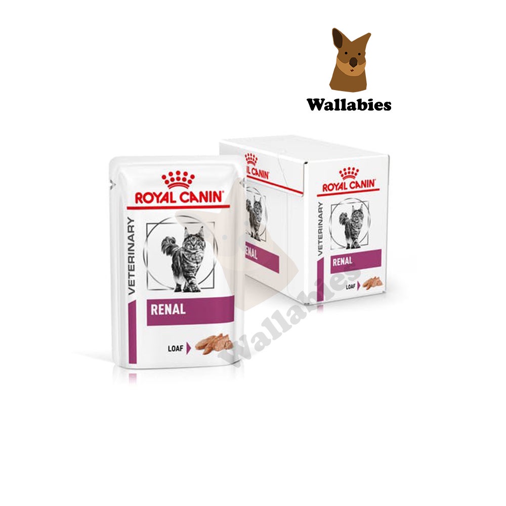 Royal Canin RENAL CAT อาหารประกอบการรักษาโรคชนิดเปียก แมวโรคไต (85g.)12ซอง