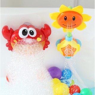 ของเล่นเด็ก ของเล่นอาบน้ำAutomatic Shower Bath Bubble Crab Maker ，ฝักบัวไฟฟ้าดอกทานตะวันของเล่นอาบน้ำ