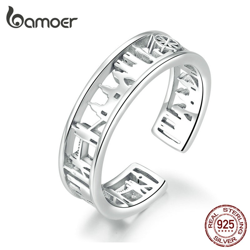 BAMOER City Adjustable Ring 925 Silver SCR606