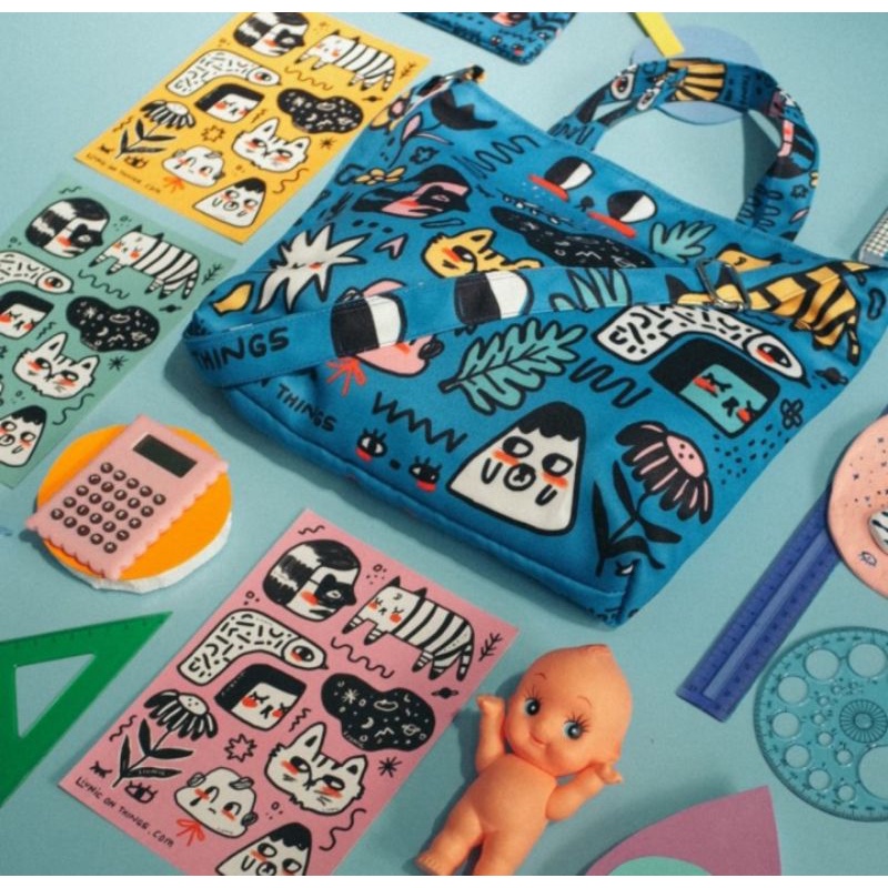 กระเป๋านักเรียน Preloved Liunic on things 2x ใช้