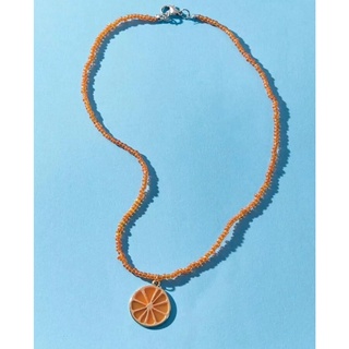 Orange necklace สร้อยส้ม สีสุดจี๊ด