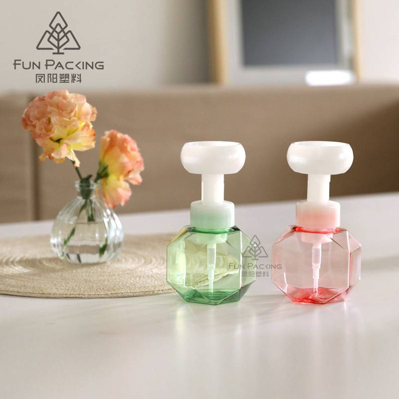 ☈♦✜300ml Flower Seal Soap Dispenser Soap Dispenser Liquid Soap Foam Flower Empty Plastic Bottle Shower Gel Foam Bottle B