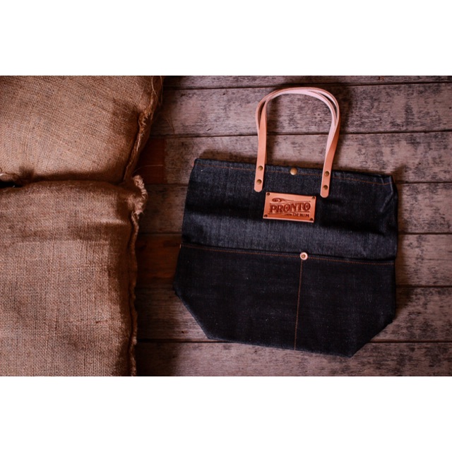 Pronto Denim Tote Bag กระเป๋าผ้ายีนแท้