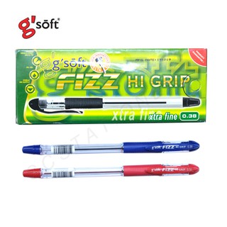 ปากกาลูกลื่น g-soft FIZZ Hi Grip 0.38 มม. แพ็ค 12ด้าม