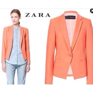 เสื้อสูท เบลเซอร์ (Blazers) สีส้ม สไตล์ zara ไอ เท็มที่สามารถมิกซ์แอนด์แมทช์เสื้อผ้าได้หลายสไตล์