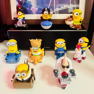 【ของแท้】POPMART ตุ๊กตาฟิกเกอร์ Minions Rides Series 9 แบบ