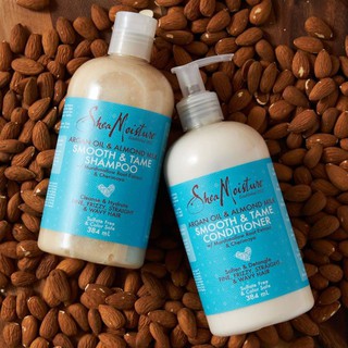 🌸พร้อมส่ง🌸Shea Moisture Argan Oil and Almond Milk แชมพูและครีมนวดเพื่อผมนุ่มสลวย ไม่ชี้ฟู