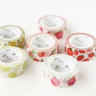 [3 แบบ] fruity tape เทปลายผลไม้ เทปตกแต่ง มาส์กกิ้งเทป