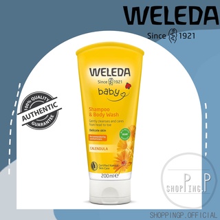 ✳️[แท้ 100%/พร้อมส่ง]✳️ Weleda Baby Calendula Shampoo and Body Wash (200ml)