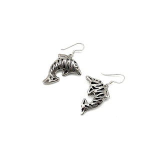 DSP ต่างหูเงินโลมา เงินแท้ 925 : DSP 925 Sterling Silver Earing [ESPB0415]