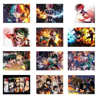 โปสเตอร์ตัวอักษร my hero academia สําหรับตกแต่งห้อง