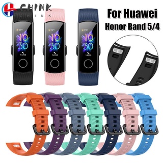 CHINK Soft Silicone Replacement Strap Watch Band For Huawei Honor Band 5 4 Smart watch