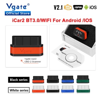 Vgate เครื่องสแกนเนอร์วินิจฉัยอัตโนมัติ ไร้สาย iCar2 ELM327 obd2 WIFI OBD 2 ODB2 สําหรับ IOS Android BT PK ELM 327