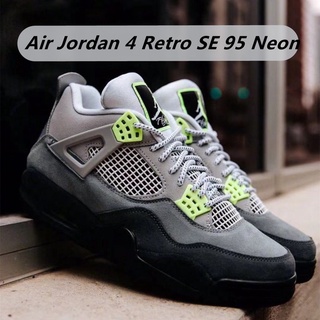 ♚▼รองเท้ากีฬา Unisex 37 สี Nike Air Jordan 4 Retro Se 95 Neon