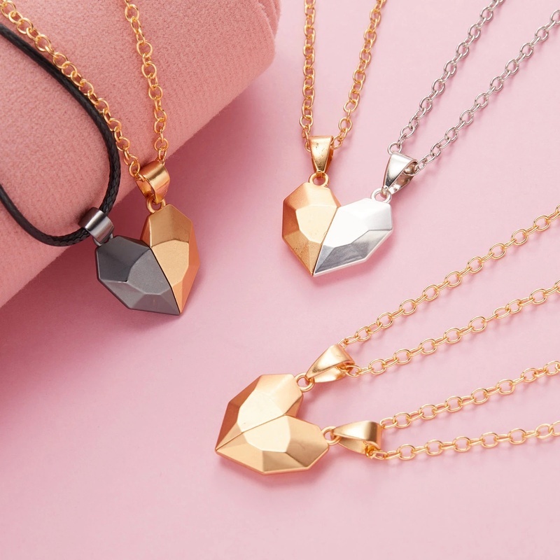 Magnetic Couple Necklaces Distance Heart Pendant Women Valentine's Gift Couples Necklace