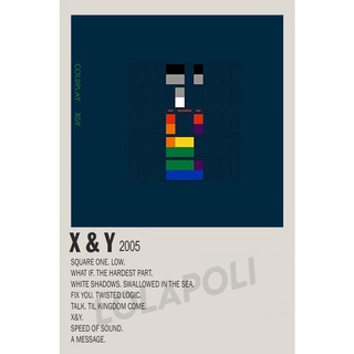 โปสเตอร์ ลายปกอัลบั้ม X &amp; Y ศิลปิน Coldplay